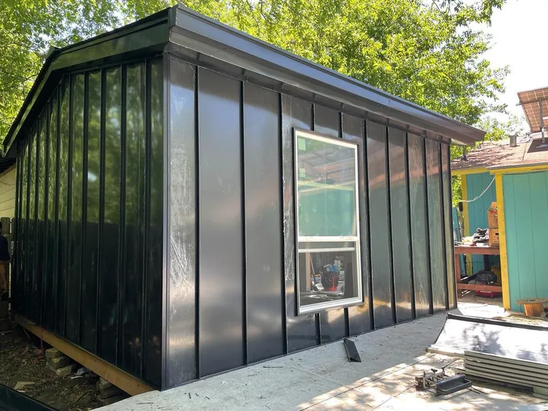 Black standing seam metal wall panels for Metal Roof Installation in Dickson City