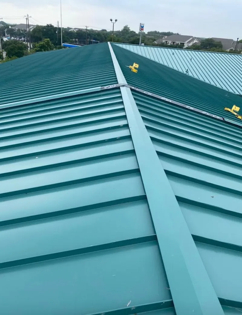 Green commercial metal roof ridge and valley for Metal Roof Repair in Dickson City